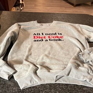 Gray Diet Coke Sweatshirt with Fun Text